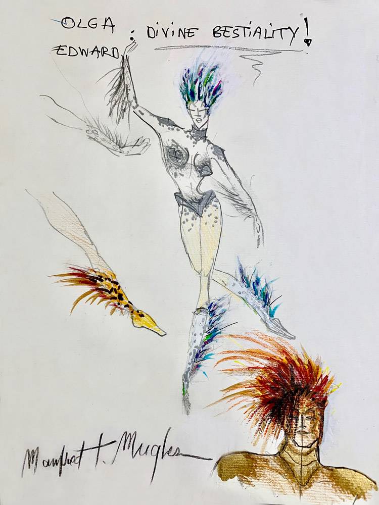 Création de 2 costumes de M. T. Mugler pour un ballet de Wayne Mc Gregor - London Coliseum 2019